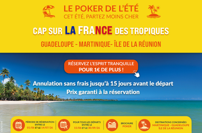 Martinique, Guadeloupe, Réunion : Exotismes lance une Garantie Sérénité à 1 € ! Photo Exotismes