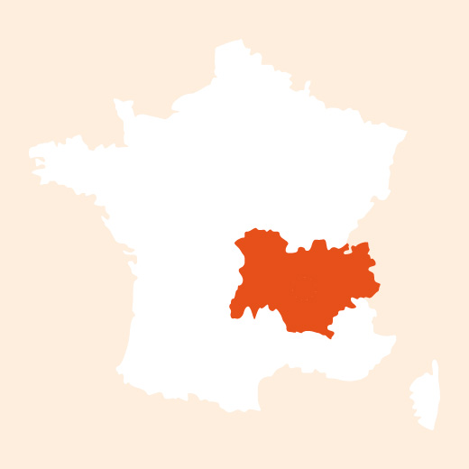 Carte Auvergne Rhône-Alpes