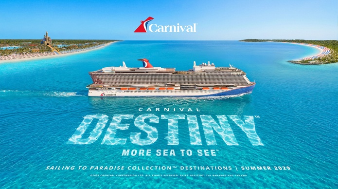 Le Carnival Destiny sera déployé sur les destinations de la Paradise Collection by Carnival, dans les Caraïbes, aux Bahamas et au Mexique - Illustration Carnival Cruise Line