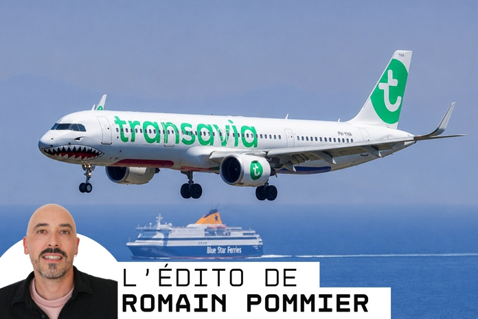 Après s’être fait une place au soleil méditerranéen, en partie grâce aux TO français devenus de bons clients, transavia pourrait-elle se prendre pour Brutus ? - Depositphotos.com,  Boarding2Now - photo modifiée avec l'IA