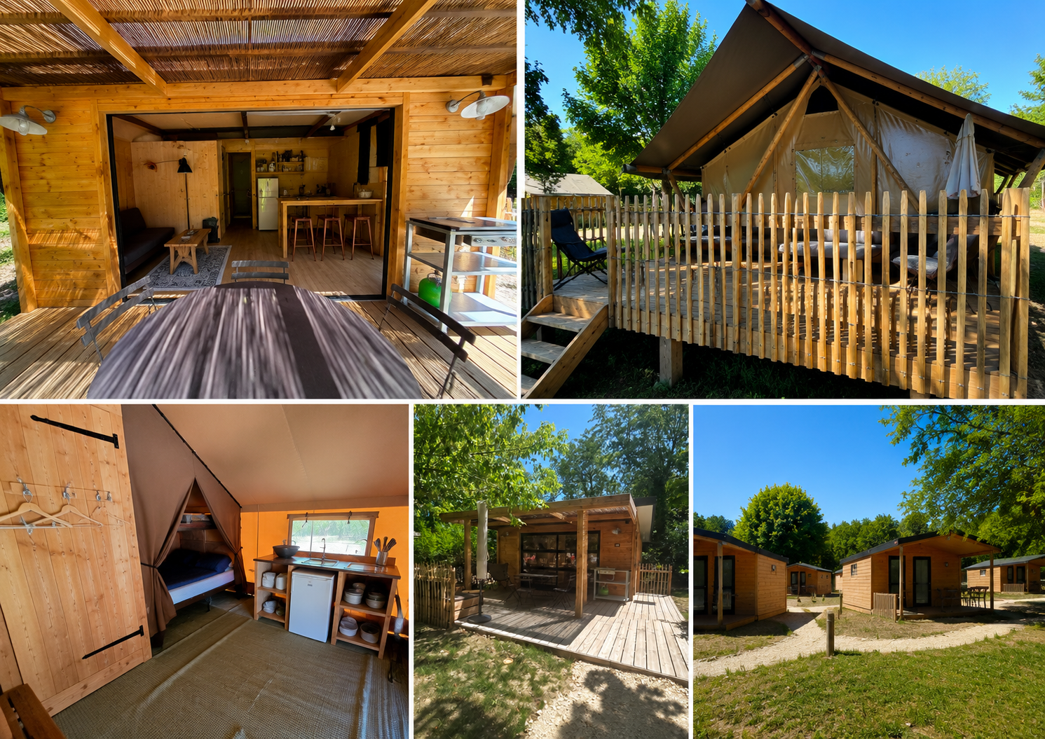 Chalet Toronto Plus et Tente Bois & Toile, ainsi que les lodges hôteliers en bas à droite sur la photo - Photos CE Chalet Toronto Plus et Tente Bois & Toile, ainsi que les lodges hôteliers en bas à droite sur la photo - Photos CE