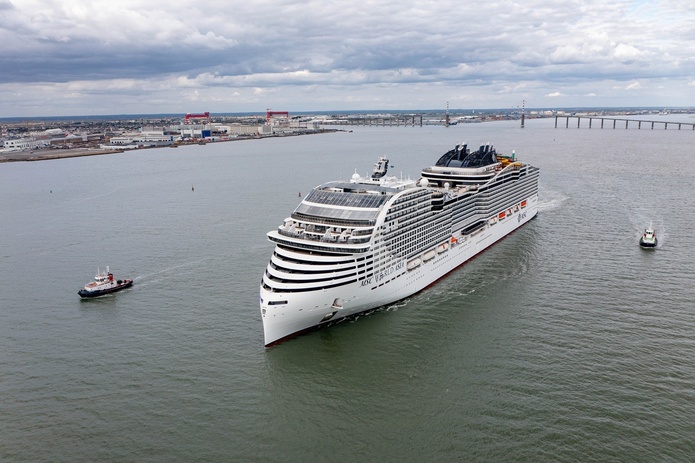 Le MSC World Asia arrivera au Havre le 27 novembre avant son baptême, organisé le lendemain - Photo : MSC Croisières