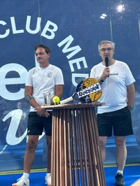 Stéphane Maquaire, PDG du Club Med  et Eric Babolat le DG de la marque Babolat lancent le Club Med Padel Tour - Photo EG
