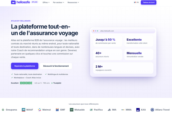 Hellosafe lance sa plateforme Atlas, une marketplace de l'assurance voyage. @hellosafe Hellosafe lance sa plateforme Atlas, une marketplace de l'assurance voyage. @hellosafe